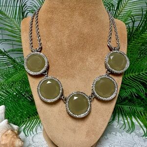 Banana Republic sage green gem necklace